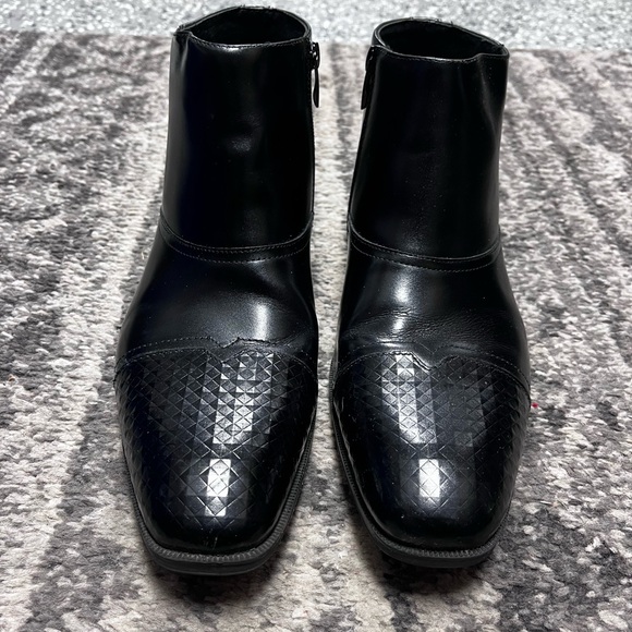 Stacy Adams Cap Toe Chelsea Boot Black 7.5 Memory Foam Cushion - Picture 5 of 12